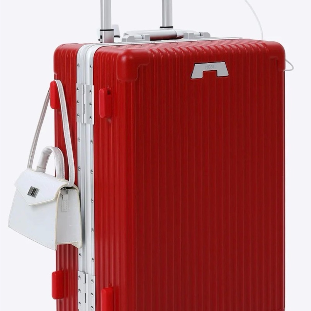 BRAND NEW-NEVER USED - NOBL red hard shell All-in-one carry on size suitcase